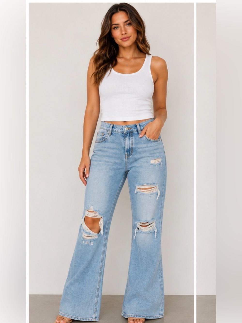 Levi's Light Blue High-Rise Flare Jeans,Size 25